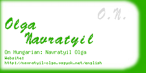 olga navratyil business card